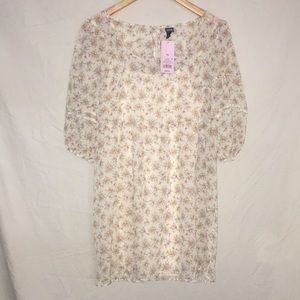 Wild Fable Floral Print 3/4 Sleeve Chiffon Dress